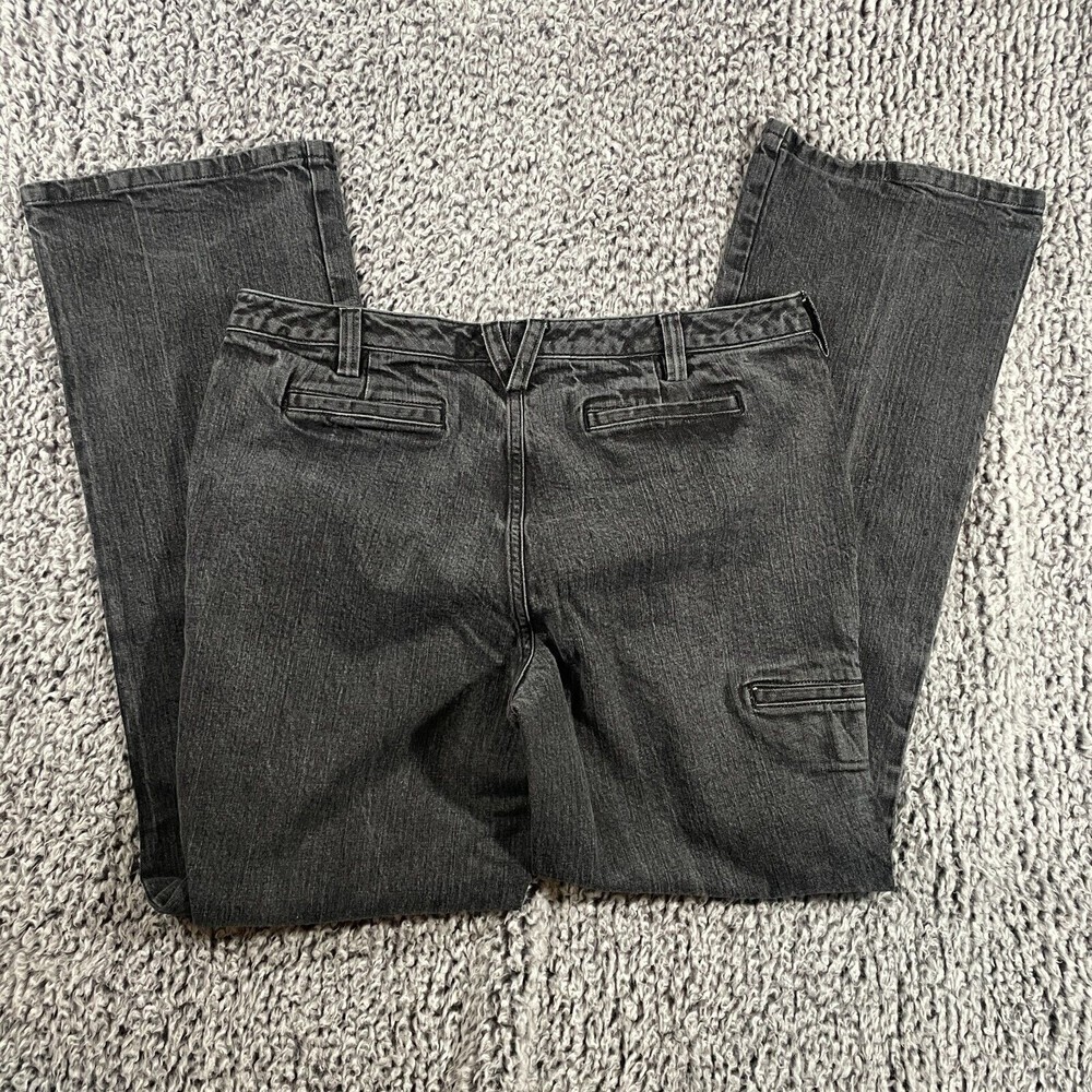 Duluth Trading Company Bootcut Jeans Women's Size 14 Black High Rise Charcoal